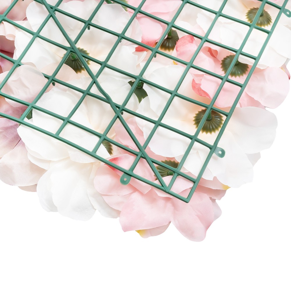 Flower Wall Panel Artificial Flower Wall Backdrop Flower Decoration 12 Pcs