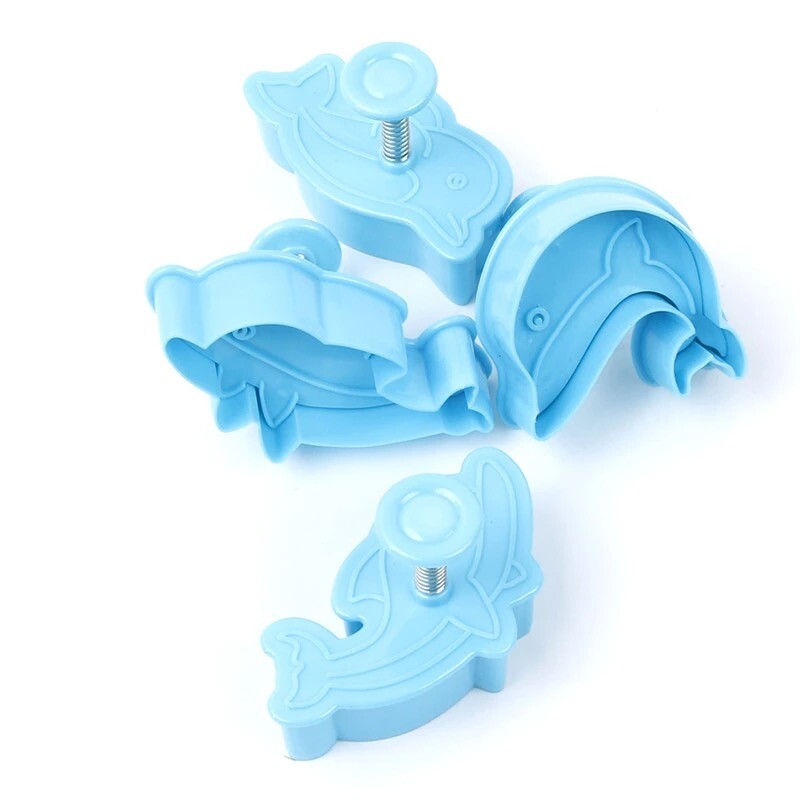4 PC Dolphin Impression Cutter Plungers | Bakell®