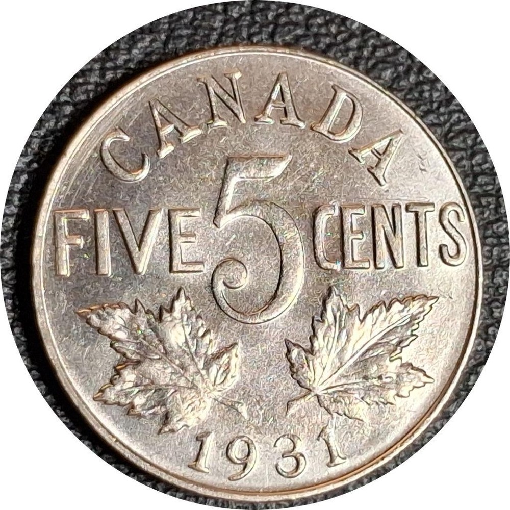 Canada 1931 nickel 5 cent Ch.BU #5807