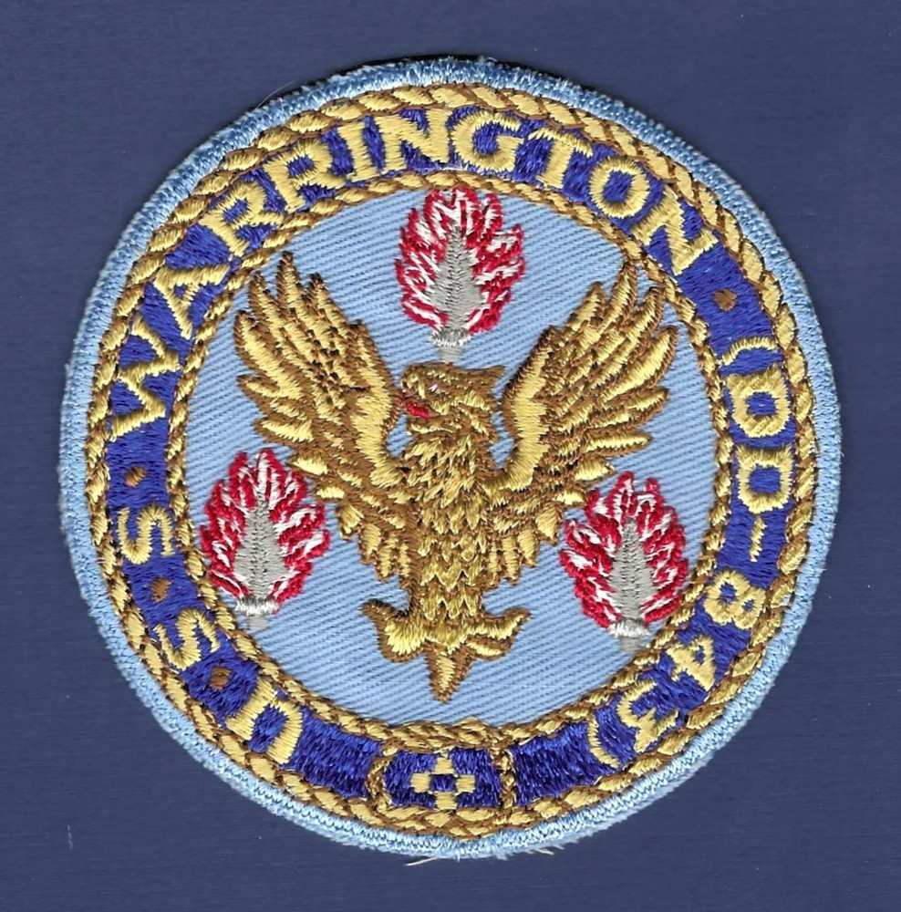 USS WARRINGTON DD-843 Destroyer Ship's Crest Patch