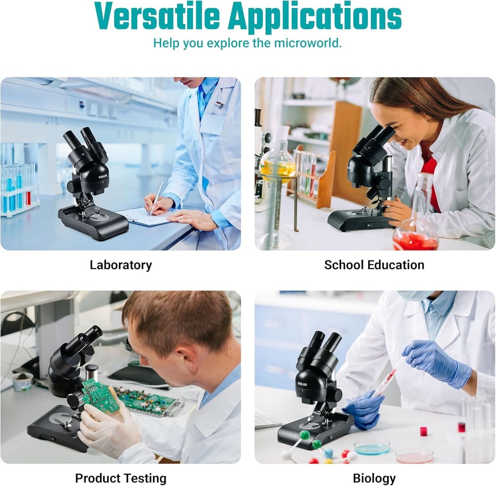 Mounted Binocular Stereo Microscope, Microscopes, Portable Biological Microscope