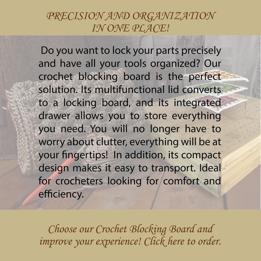 Crochet Blocking Boards+Multifunctional Container+Pins for Granny Square Blockin