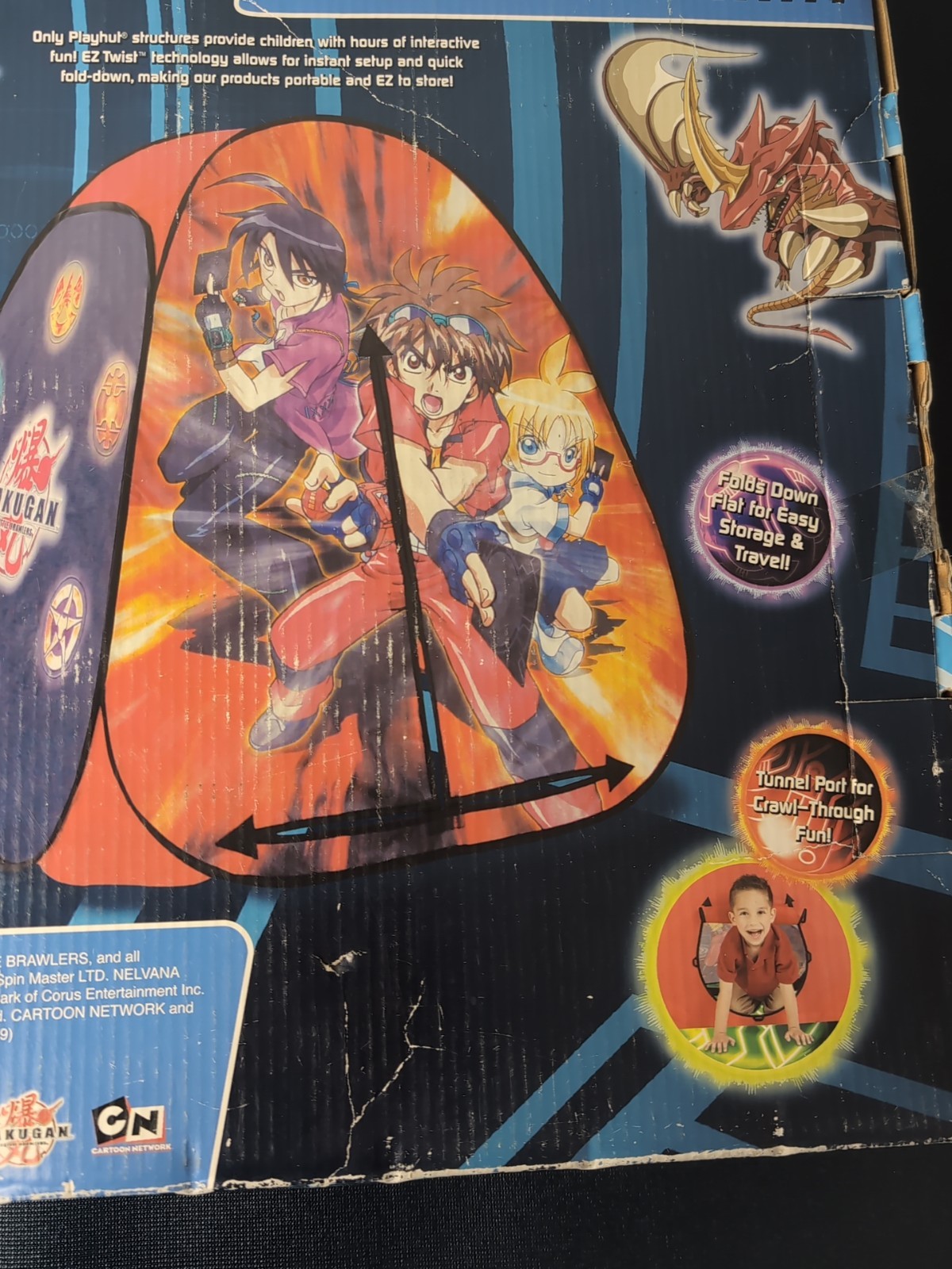 Play Hut BAKUGAN Classic Hideaway Twist N Fold Pop Up Tent