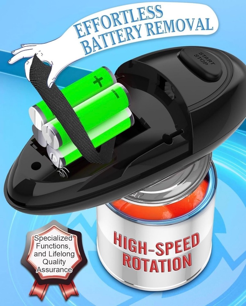 Auto Electric Can Opener, Fast & Efficient Automatic Hands-Free Can Opener