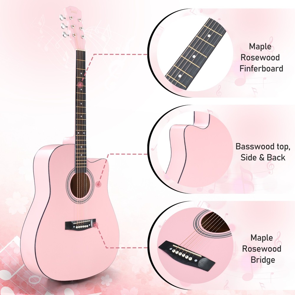 41-Inch Beginner Acoustic Guitar Package - Starter Bundle Kit