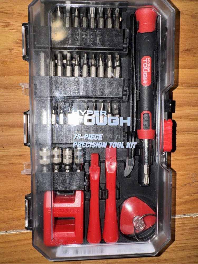 78-Piece HYPER TOUGH Precision Electronics Repair Tool Kit Laptops Smartphones