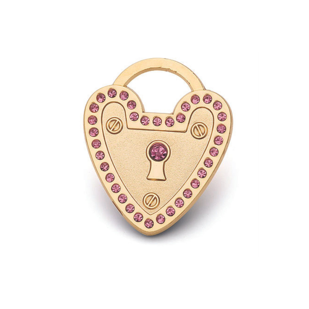 Padlock Heart Pet ID Tag