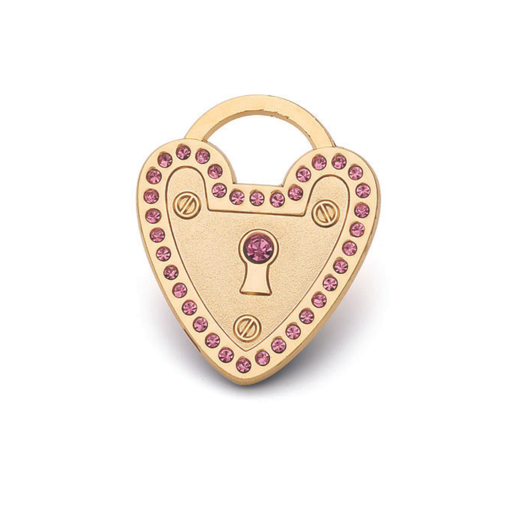 Padlock Heart Pet ID Tag