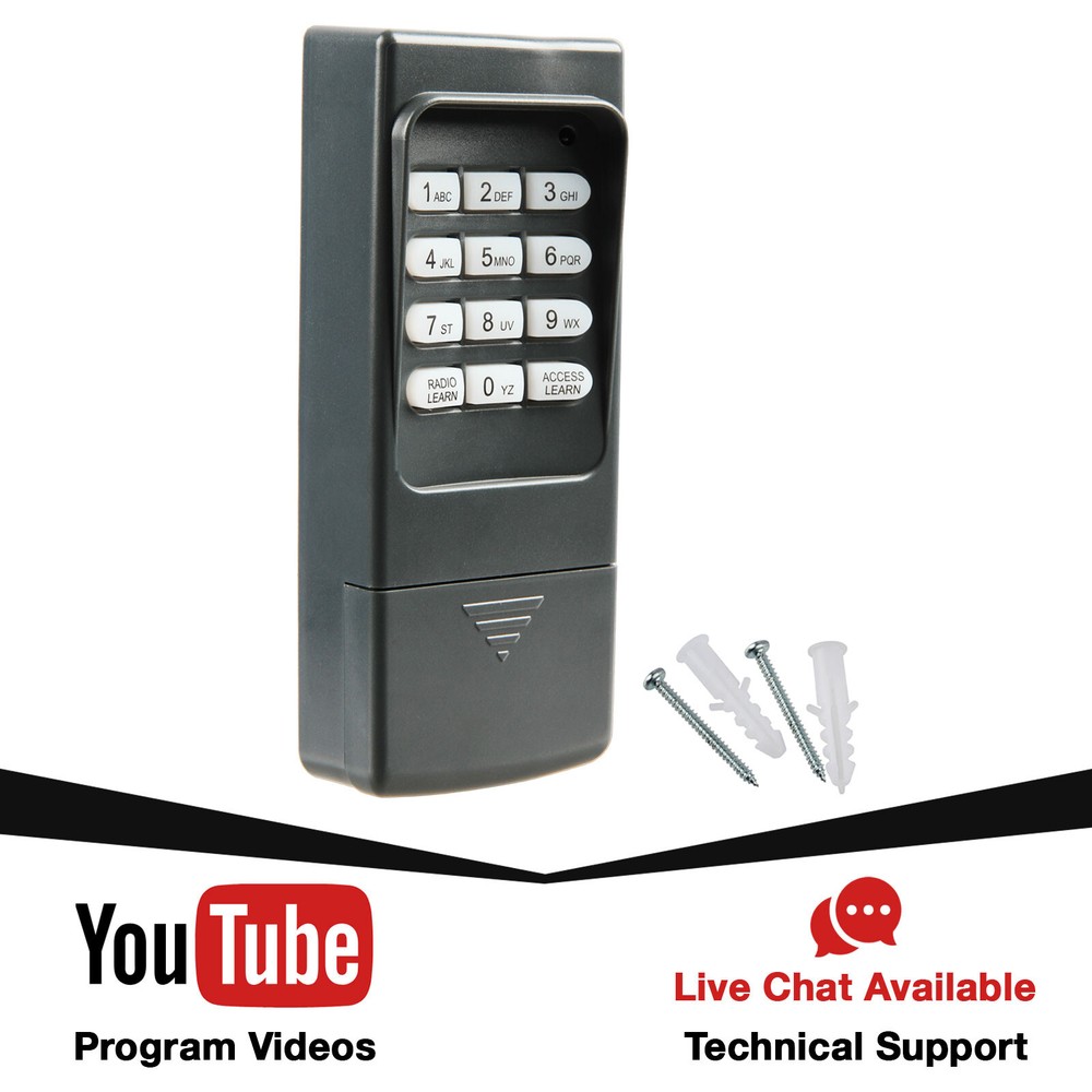 Keyless Entry Garage Door Opener for Linear Multi-Code Pad 420001