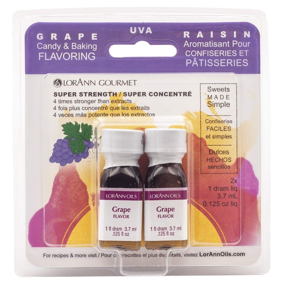 Grape Super Strength Flavoring - 4X Stronger for Baking & Candy Making – 2 Pack
