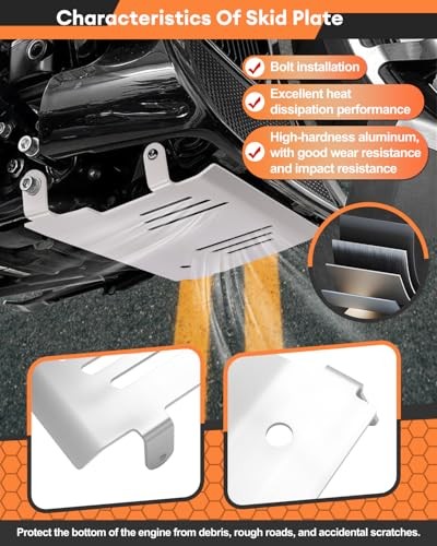 Skid Plate Road Glide,Lower Engine Chassis Protection Guard Compatible Silver