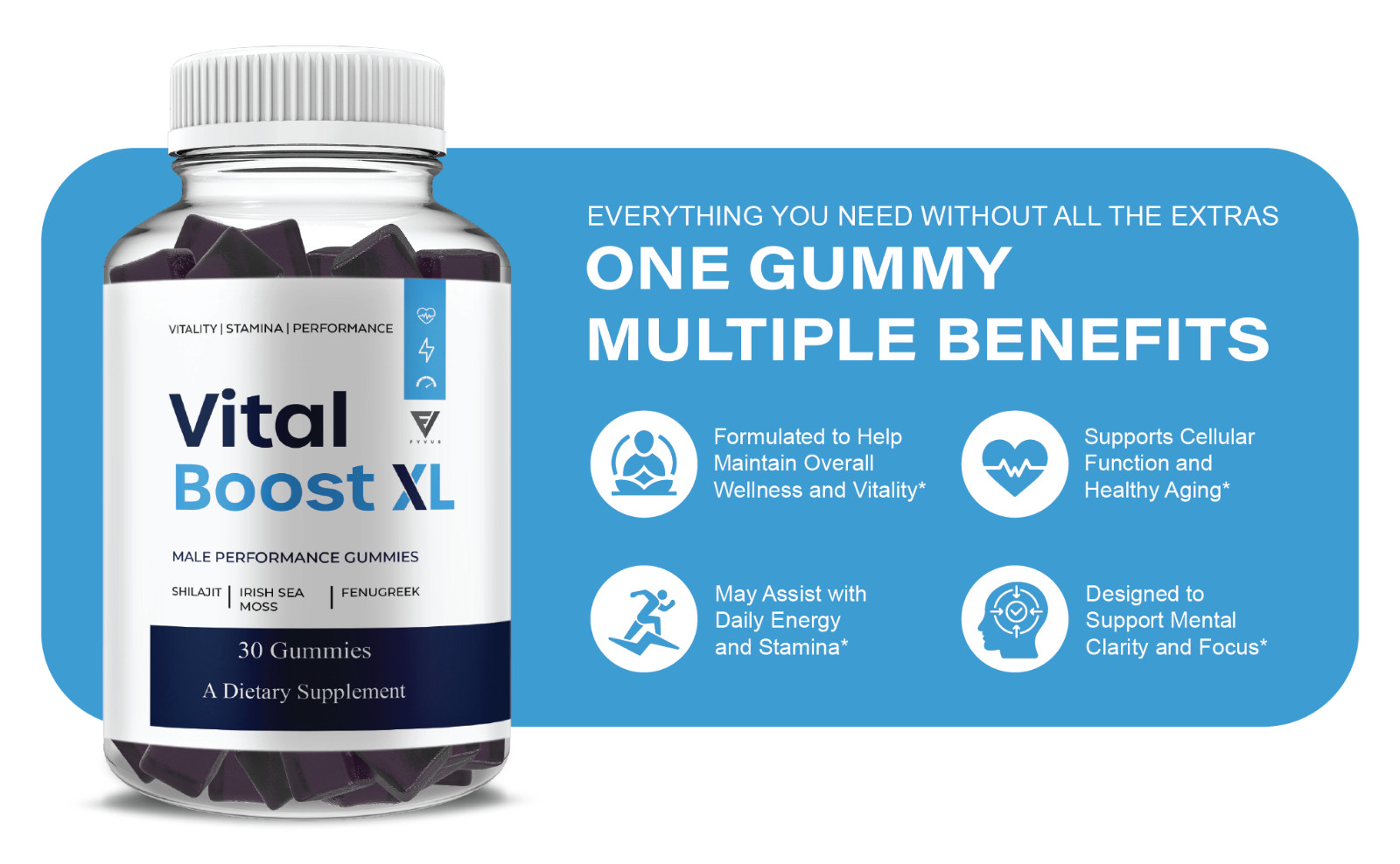 Vital Boost XL Performance Supplement, VitalBoost XL (30 Gummies)