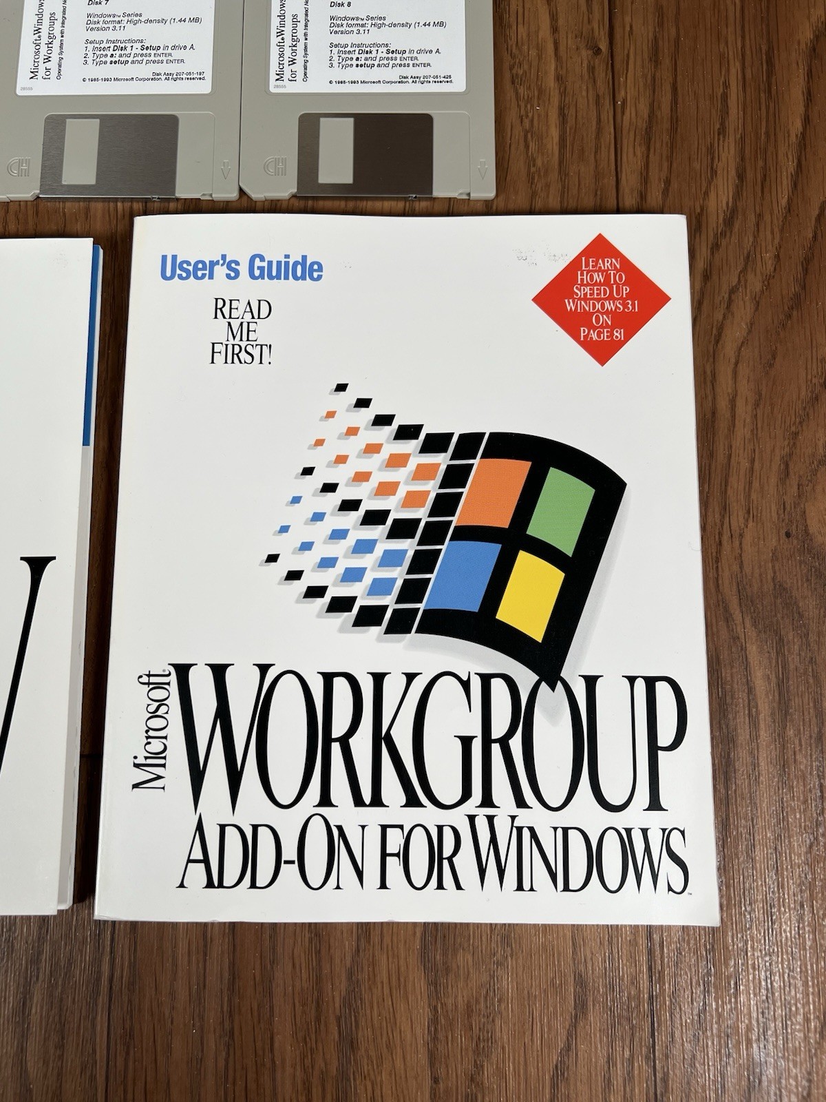 Microsoft 1994 Windows for Workgroups Add-On Upgrade v 3.11 for 3.1