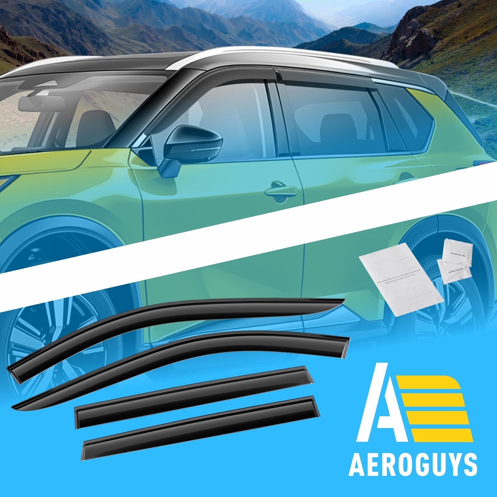 Rain Guards Vent Visors Shade for 2021-2025 Nissan Rogue