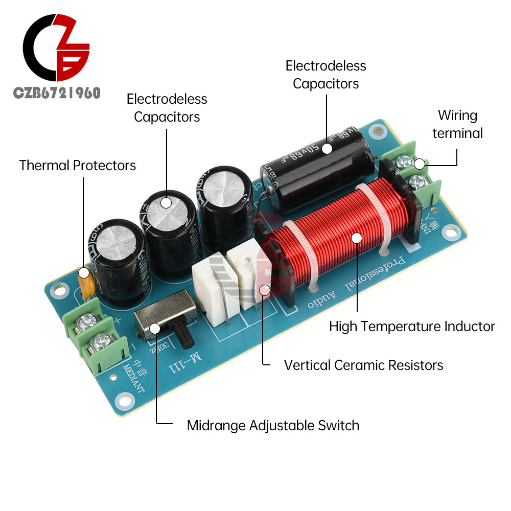 150W Midrange Speaker Frequency Divider Audio Crossover For HiFi Amplifier DIY