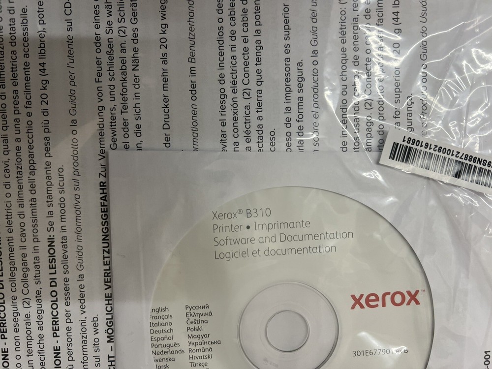 XEROX B310 Software & Documentation