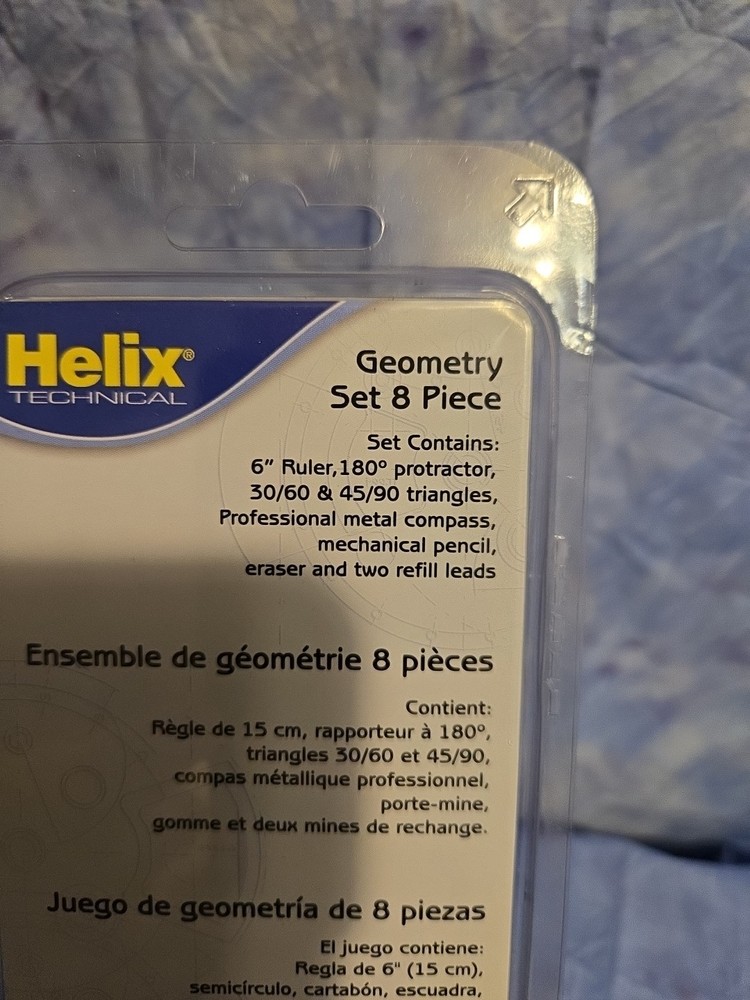 Helix Technical Geometry 8 Piece Set. Set #17851