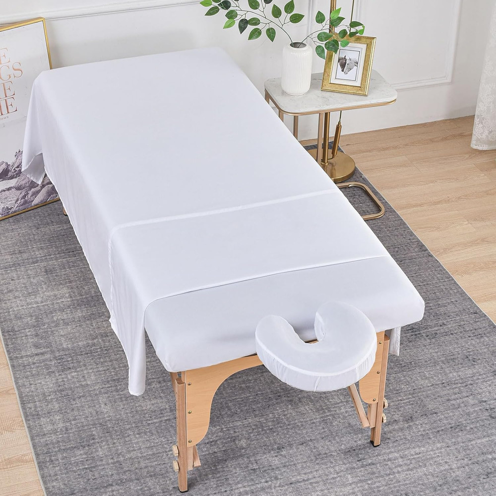 Soft 3 Piece Set Microfiber Massage Sheet Set,For Massage Tables,Includes Massag