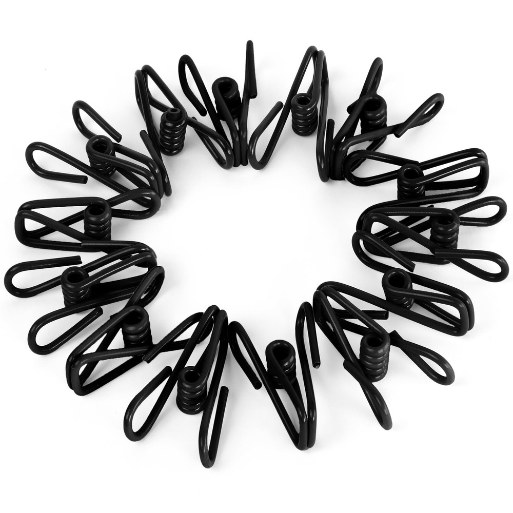 30-Pack 2in Black PVC-Coated Chip Bag Clips - Kitchen  Laundry Clips