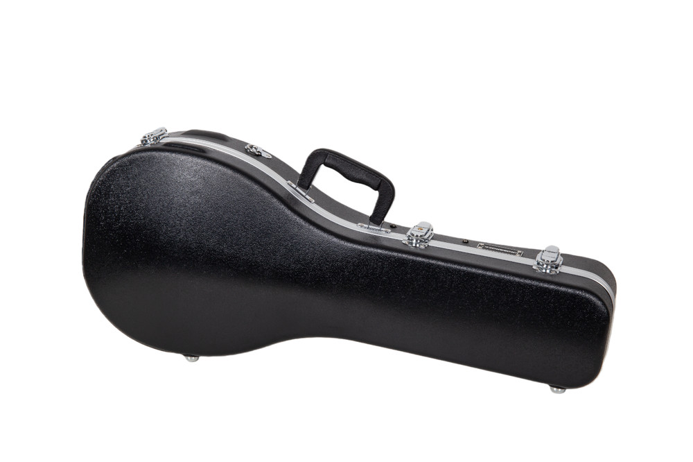 Crossrock ABS Molded Case for A-Style Mandolin | Plush Interior-Black