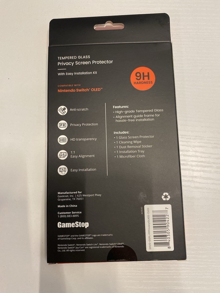 GameStop Tempered Glass Screen Protector for Nintendo Switch OLED – New