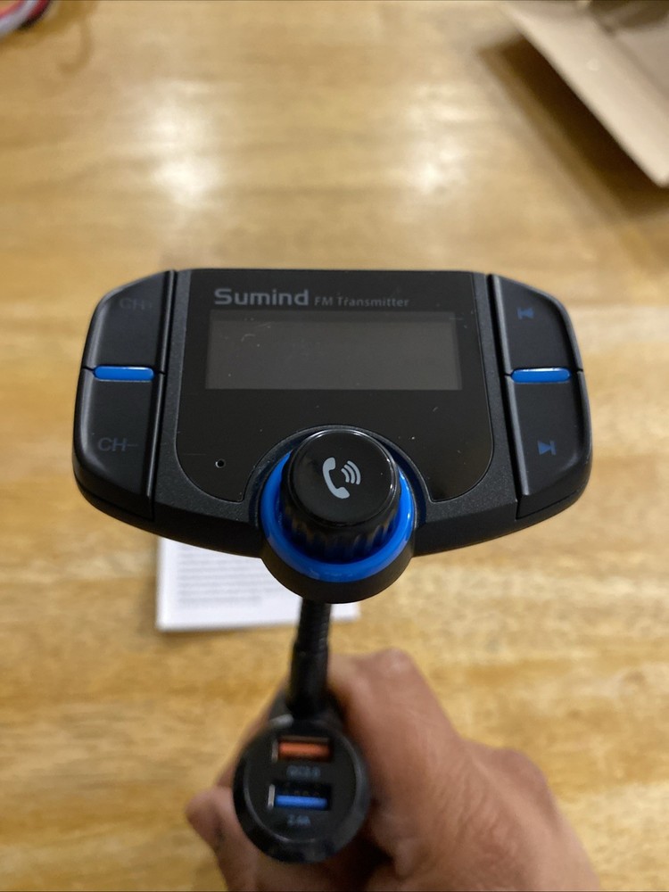 Sumid Bluetooth FM Transmitter wireless Radio adapter Hands free