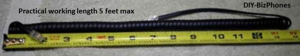2-Pack Flat Black 9Ft Siemens Phone Handset Cord OptiSet E Basic Advance