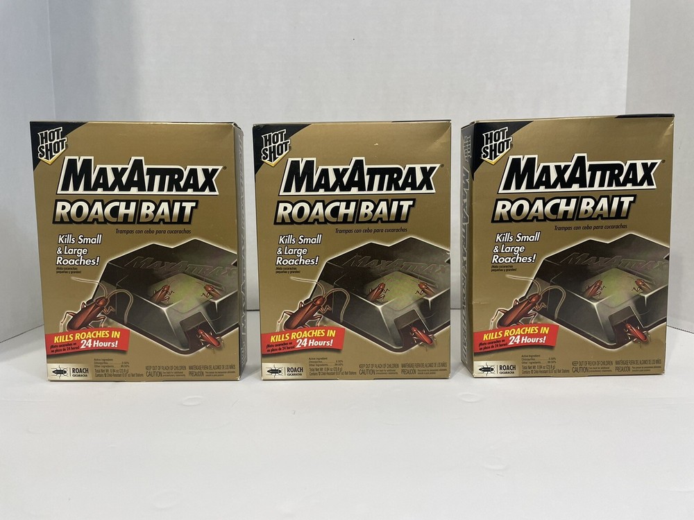 Hot Shot Max Attrax 0.84 Oz. Solid Roach Bait Station 3 12-pack Packages