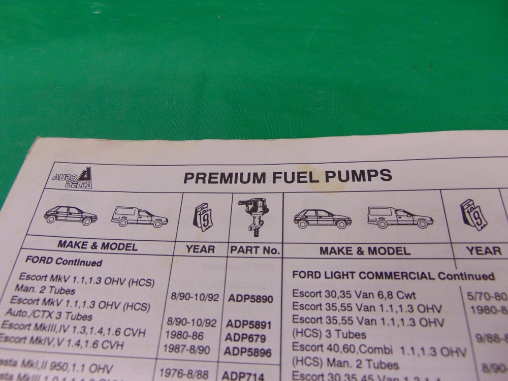 AUTO DELTA FUEL PUMP CATALOGUE 1997