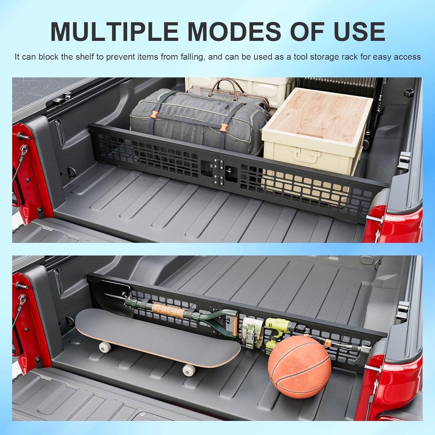 For 2020-2025 Jeep Gladiator Truck Bed Divider Cargo Manager Molle Panel Truck