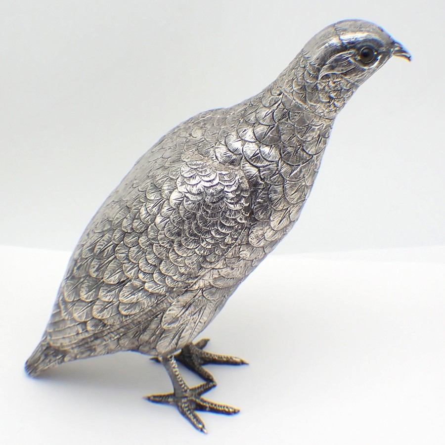 Pheasant Form Table Box Shaker Dutch 833 Silver 1923 Date Mark