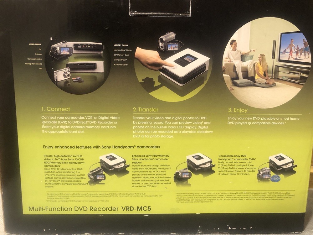 Sony DVDirect VRD-MC5 Multi-Function DVD Recorder | Digitize VHS & Camcorder