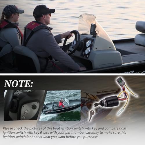 129572 Ignition Switch with Key Compatible with Tracker Boats,Ignition Switch