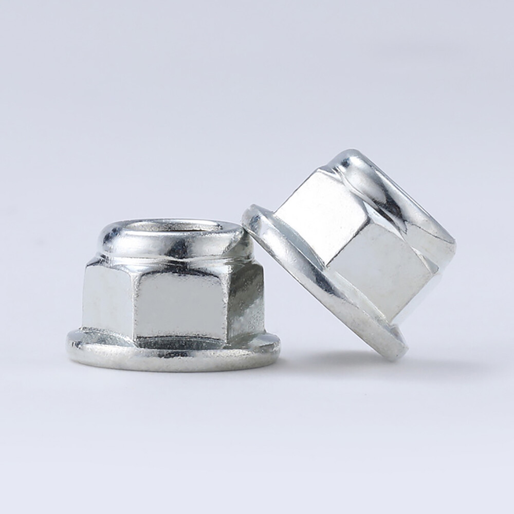 M3-M12 FLANGED NUTS FLANGED HEX NYLON INSERT LOCK NUT NYLOCK NUT A2 STAINLESS
