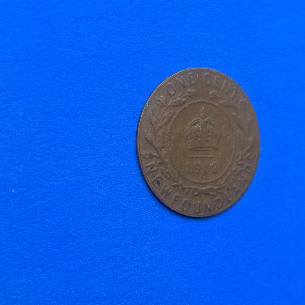 1919 NEWFOUNDLAND LARGE CENT “RARE ERROR” THIN PLANCHET STRIKE F-VF DETAILS