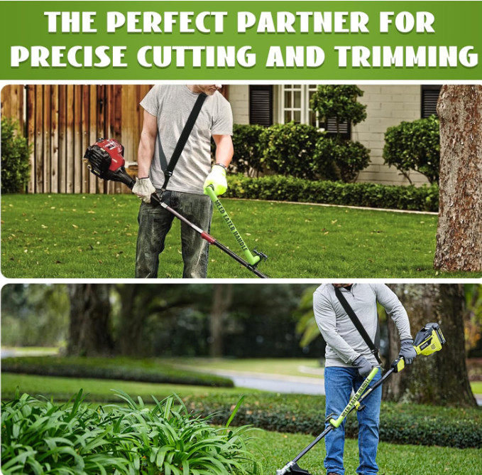 Upgraded Weed Eater Handle with Adjustable Shoulder Strap & Clamp