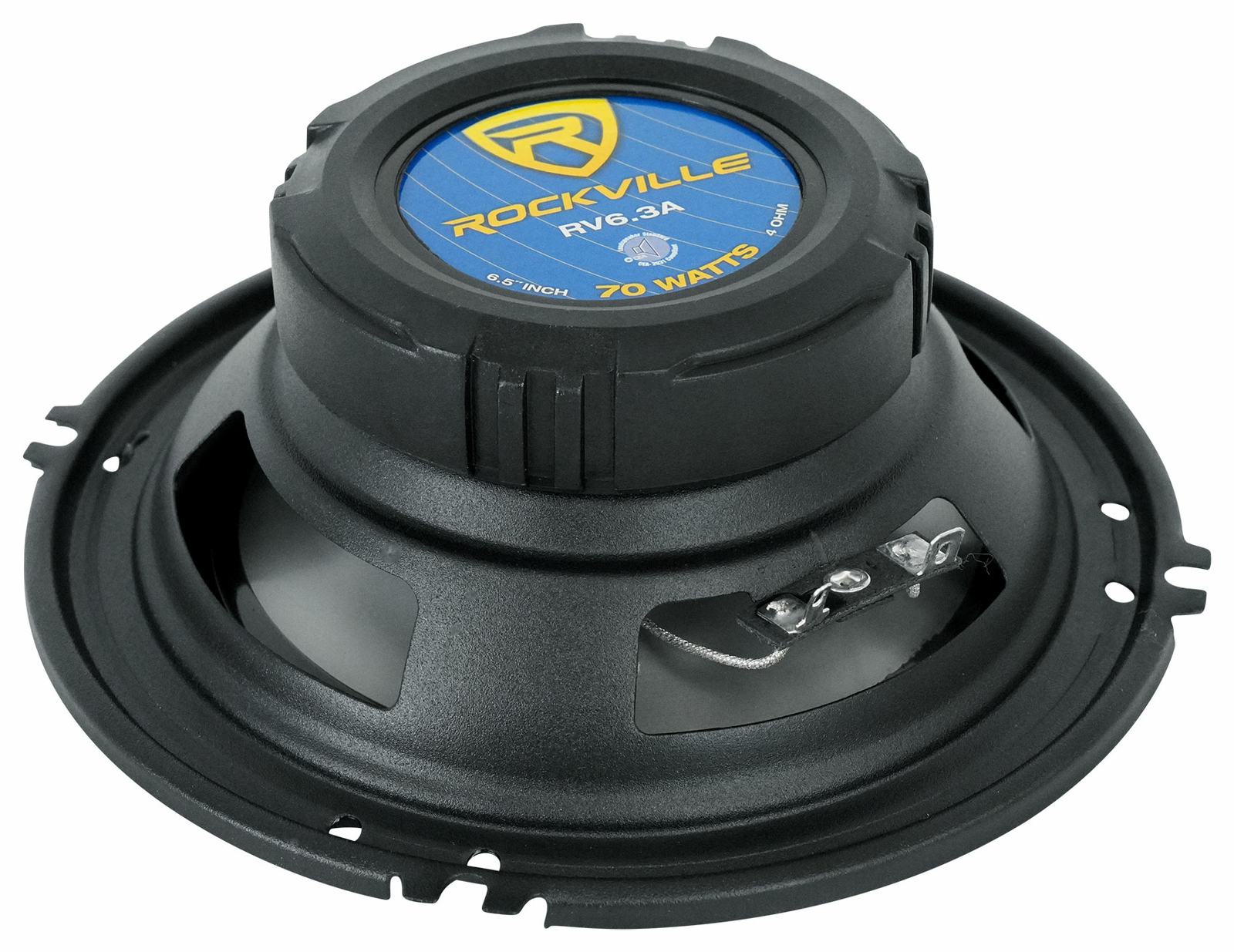 (4) Rockville RV6.3A 6.5" 3-Way Car Speakers 1500 Watts/280 Watts RMS CEA Rated