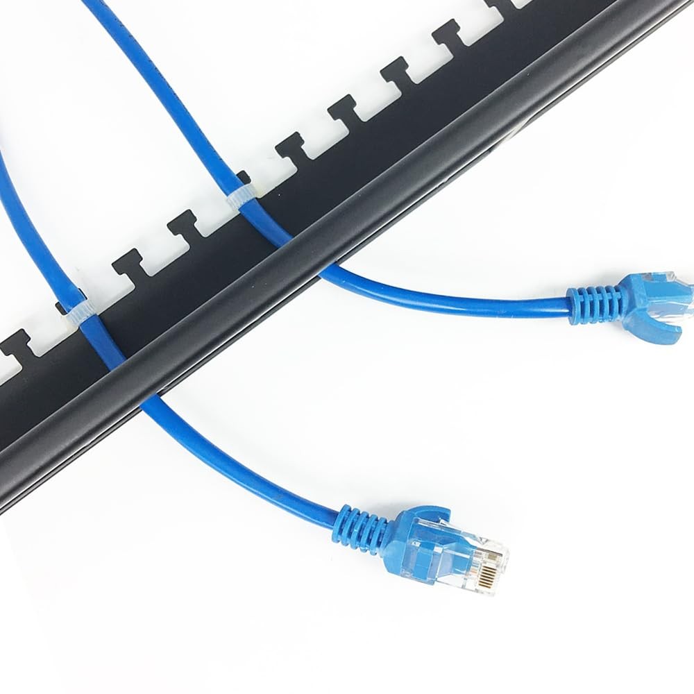 1U Brush Cable Manager Horizontal Rack Mount Panel 19Inch Server Cabinet