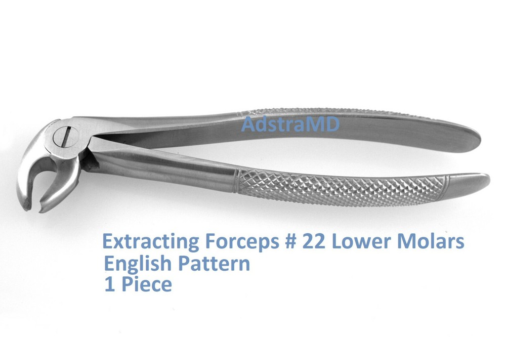 Extracting Forcpes # 22 Dental Instruments Tooth Lower Molars