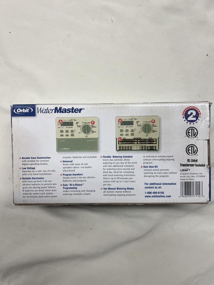 Orbit 57114 Water Master 4 Station Automatic Sprinkler System Timer Model