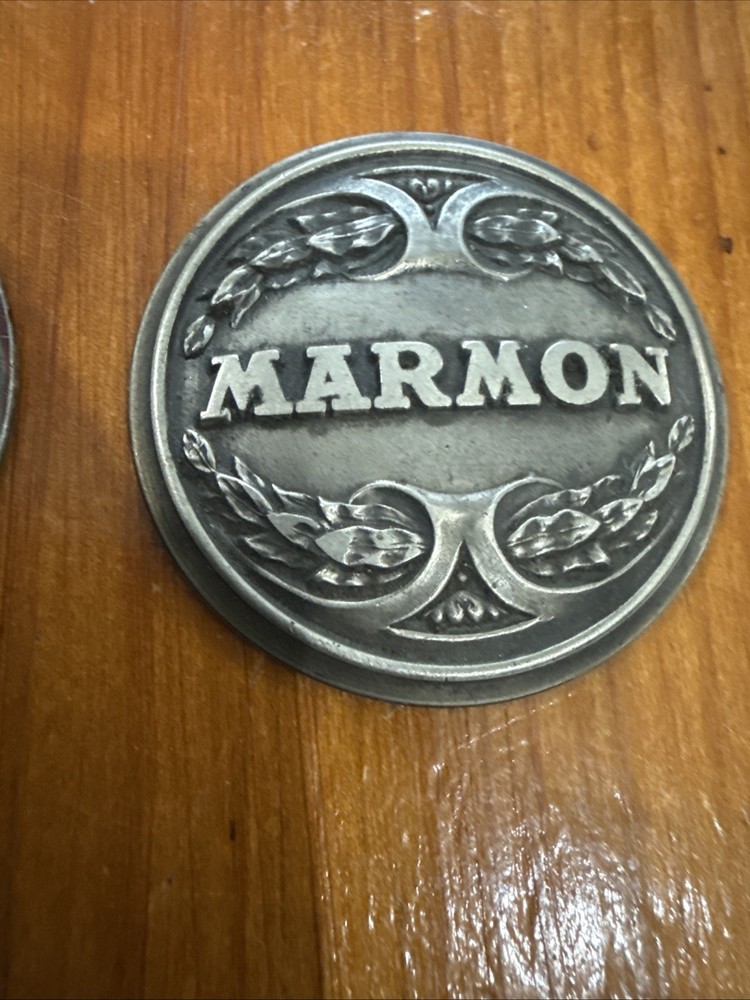 1920-1927 Marmon Radiator Emblem + 4 Hub Emblems
