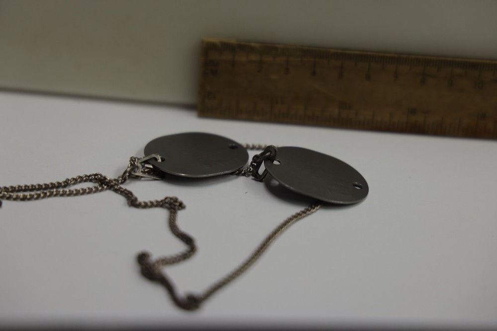 World War II US Navy Officers Dog Tags w/ Chain