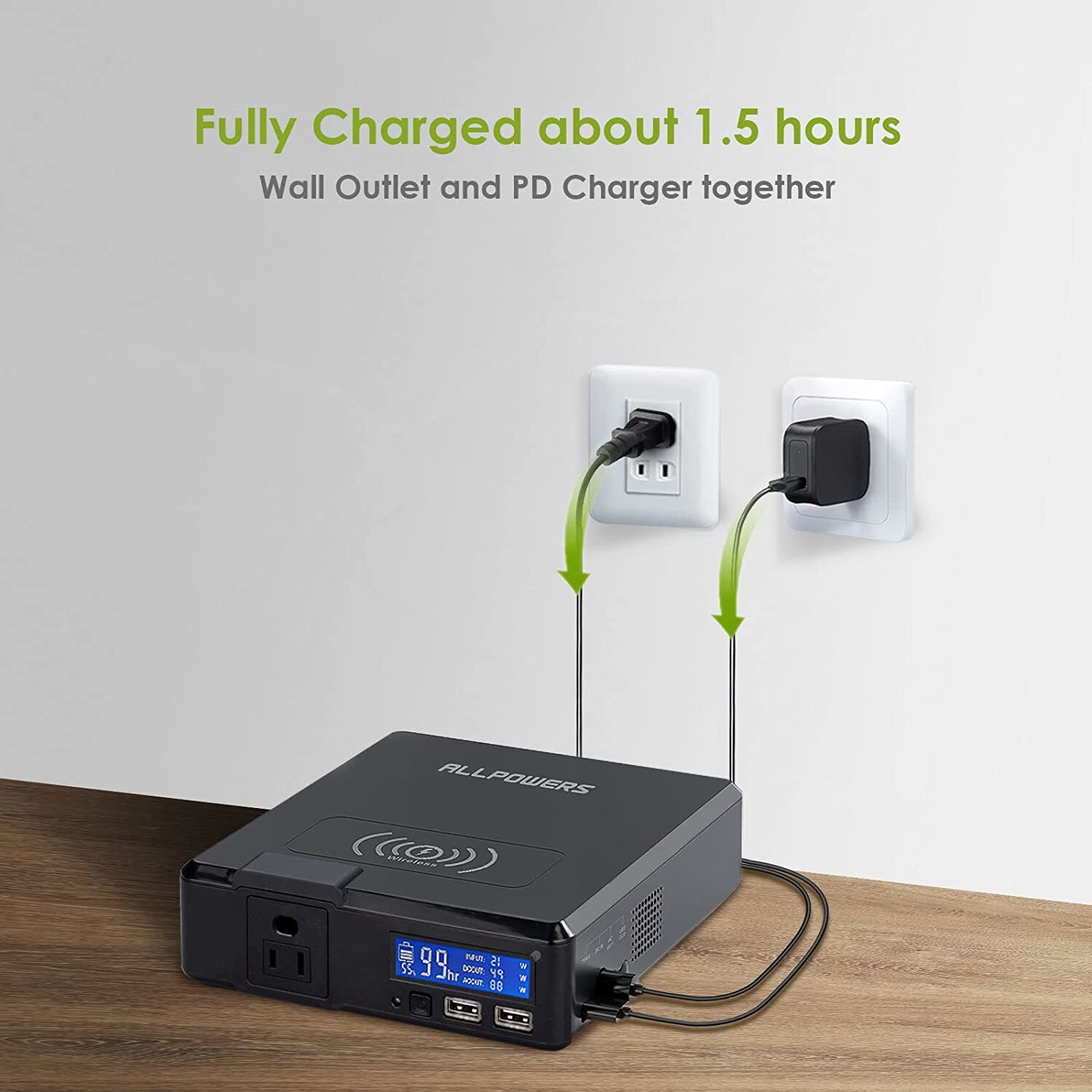 Portable Charger 41600mAh Power Bank with AC Outlets USB Battery For Camping