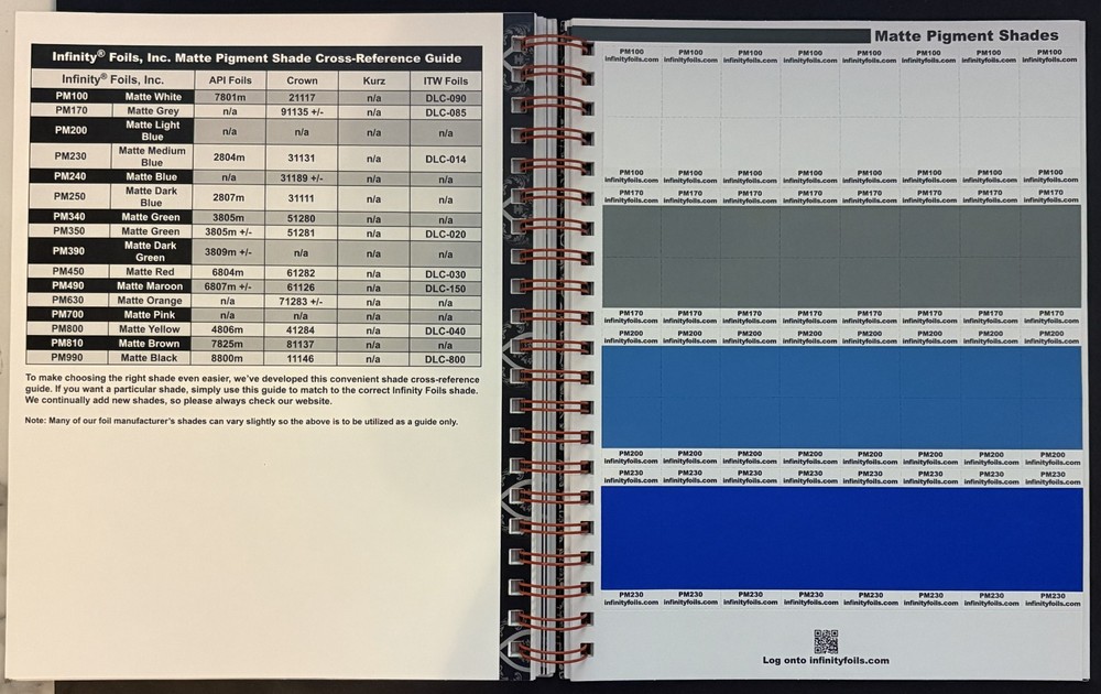 Infinity Foil Selection Guide Trade Sample Book Printing