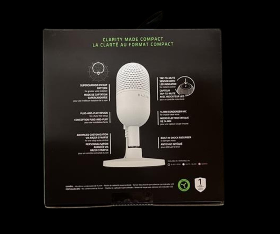 Razer Seiren V3 Mini USB Microphone White