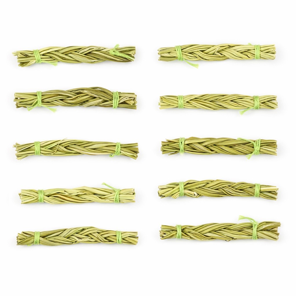 Sweet Grass Braids 4-5" Bulk for Positive Energy Smudging and Cleansing