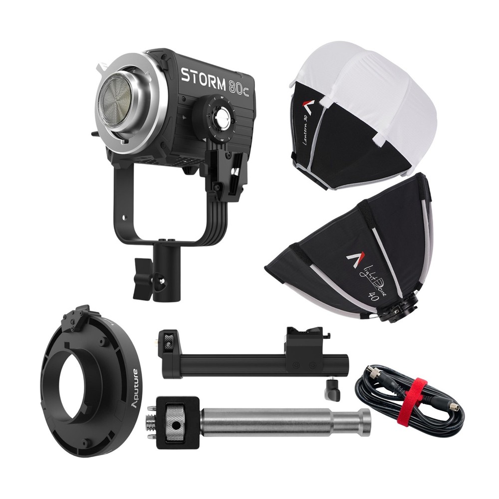 Aputure STORM 80c Continuous Light Fixture Bundle with Accessories