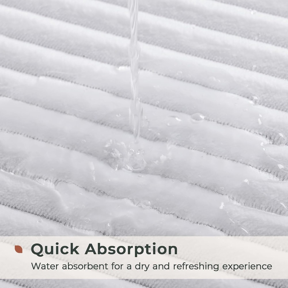 FRESHMINT Ultra Soft Charcoal Infused 1'5 x 2' (Rectangular), White