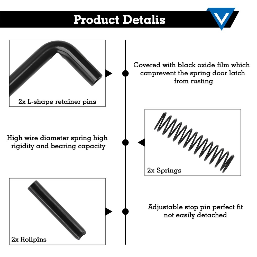 819T Trailer Gate Spring Latch Kit, Utility Accessories, Trailer...