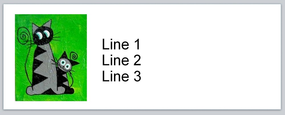 Personalized Address labels Abstract Cats  (p 703)